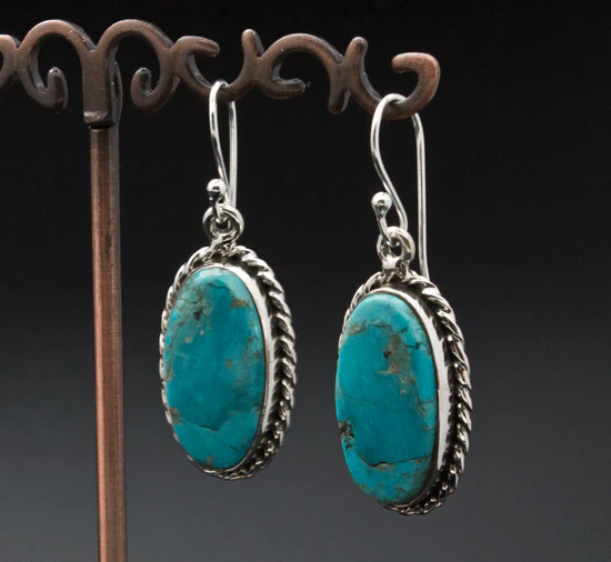 Sterling Silver Turquoise Earrings - Image 2