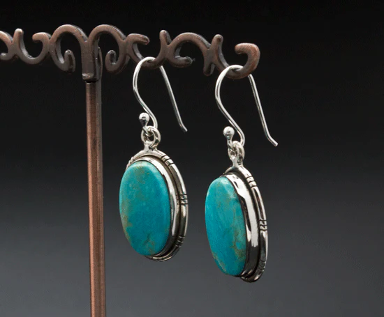 Sterling Silver Turquoise Earrings - Image 2