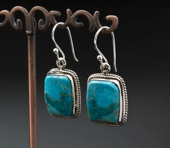 Sterling Silver Turquoise Earrings - Image 2