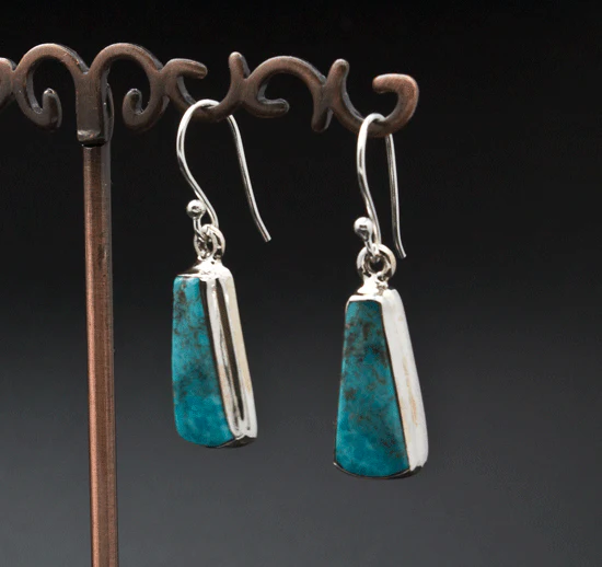 Sterling Silver Turquoise Earrings - Image 2