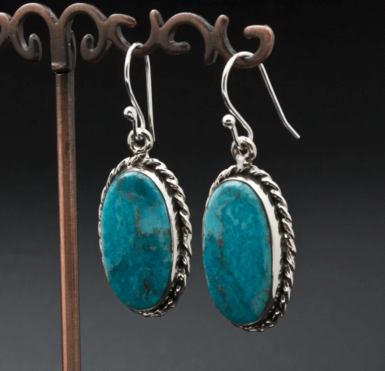 Sterling Silver Turquoise Earrings - Image 2