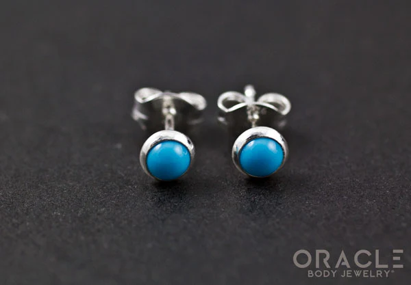 Sterling Silver Turquoise Earrings - Image 2