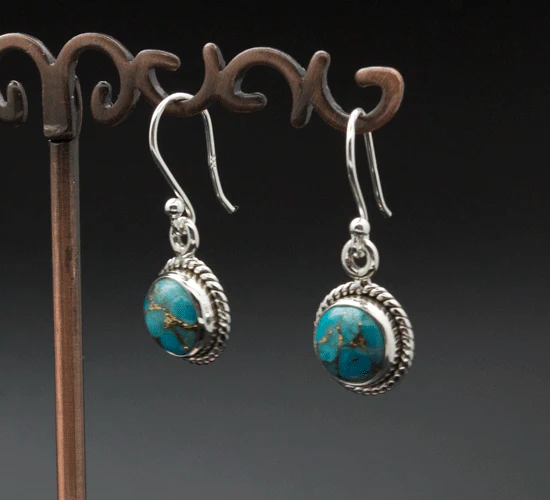 Sterling Silver Turquoise Earrings - Image 2