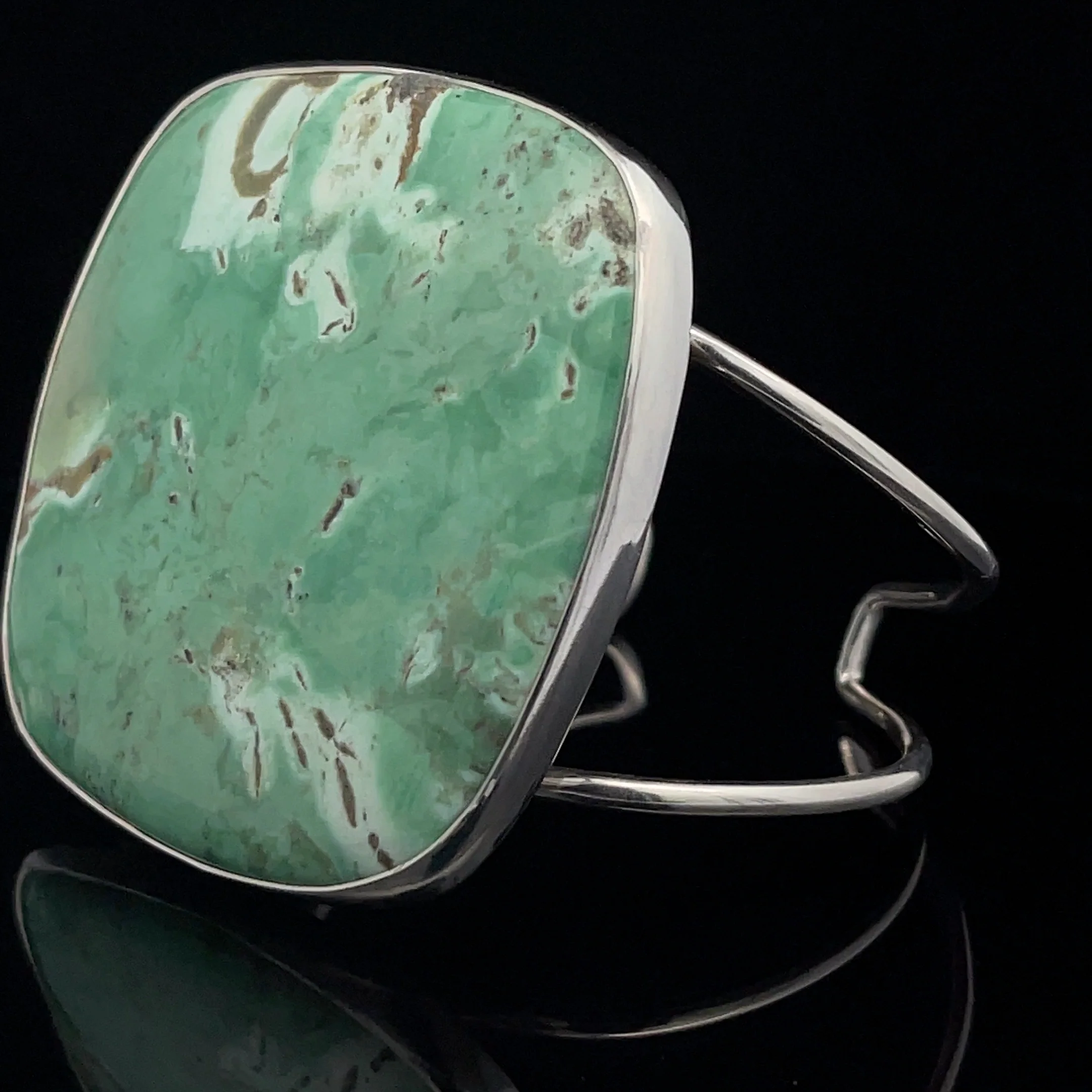 Sterling Silver Variscite Cuff Bracelet - Image 3