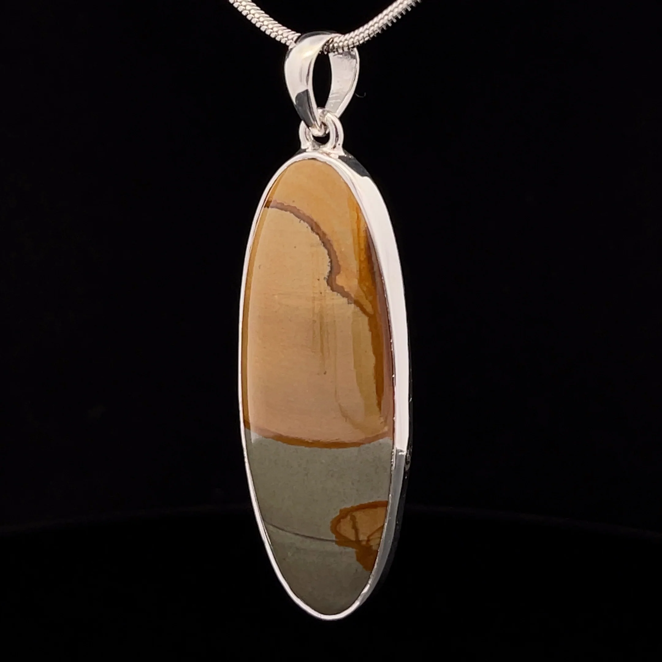 Sterling Silver Wildhorse Picture Jasper Pendant - Image 3