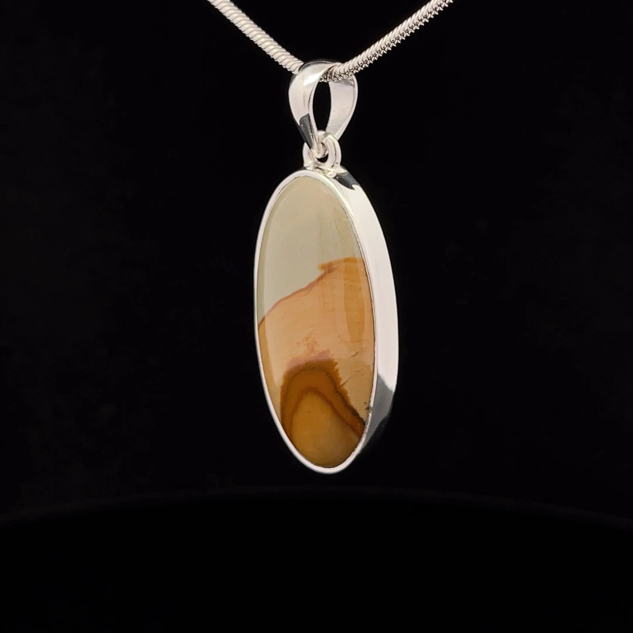 Sterling Silver Wildhorse Picture Jasper Pendant - Image 3