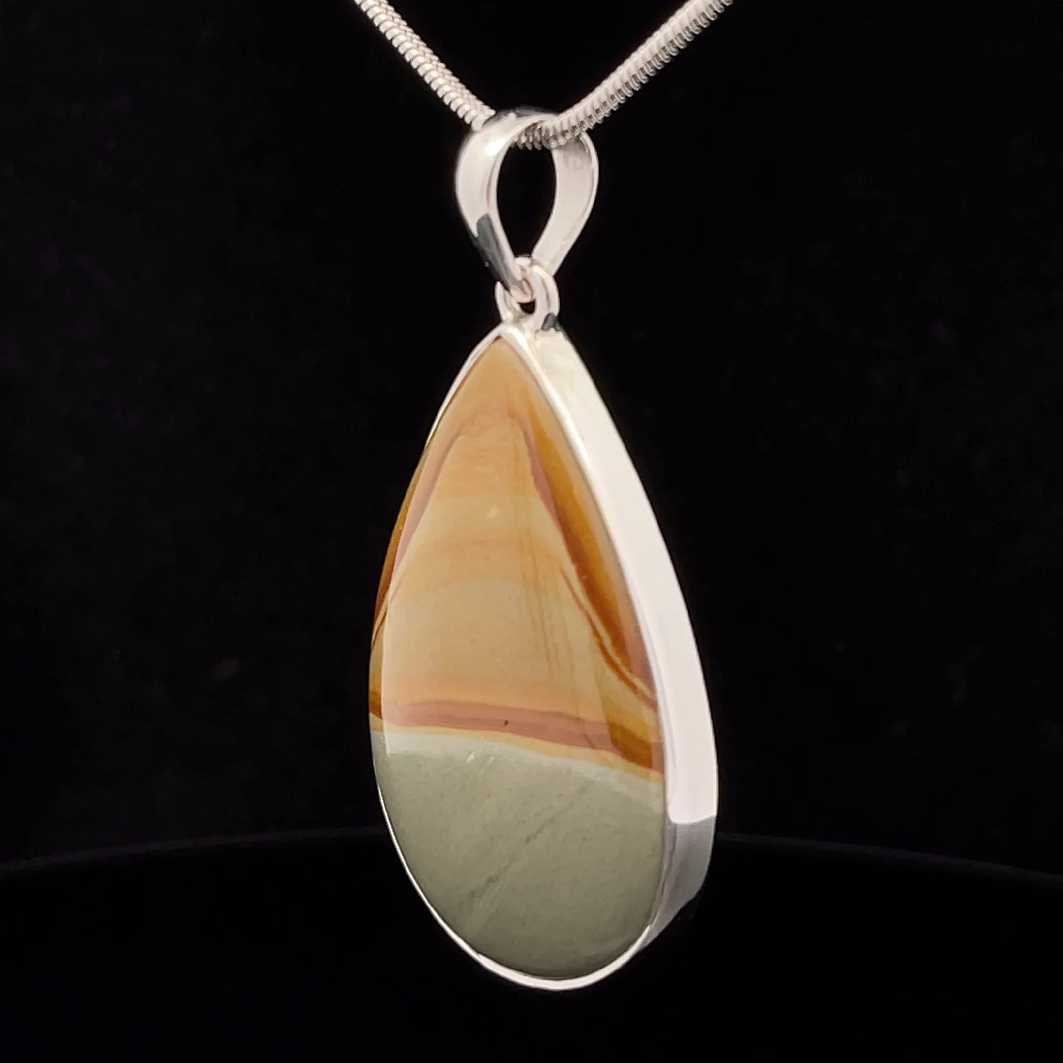Sterling Silver Wildhorse Picture Jasper Pendant - Image 3