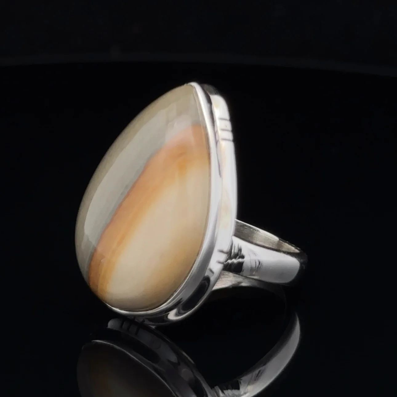 Sterling Silver Wildhorse Picture Jasper Ring Size 6 - Image 3