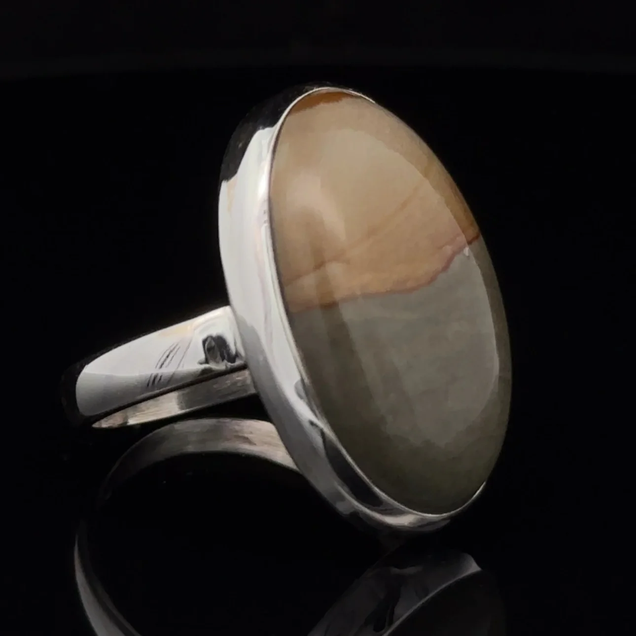 Sterling Silver Wildhorse Picture Jasper Ring Size 8 - Image 2