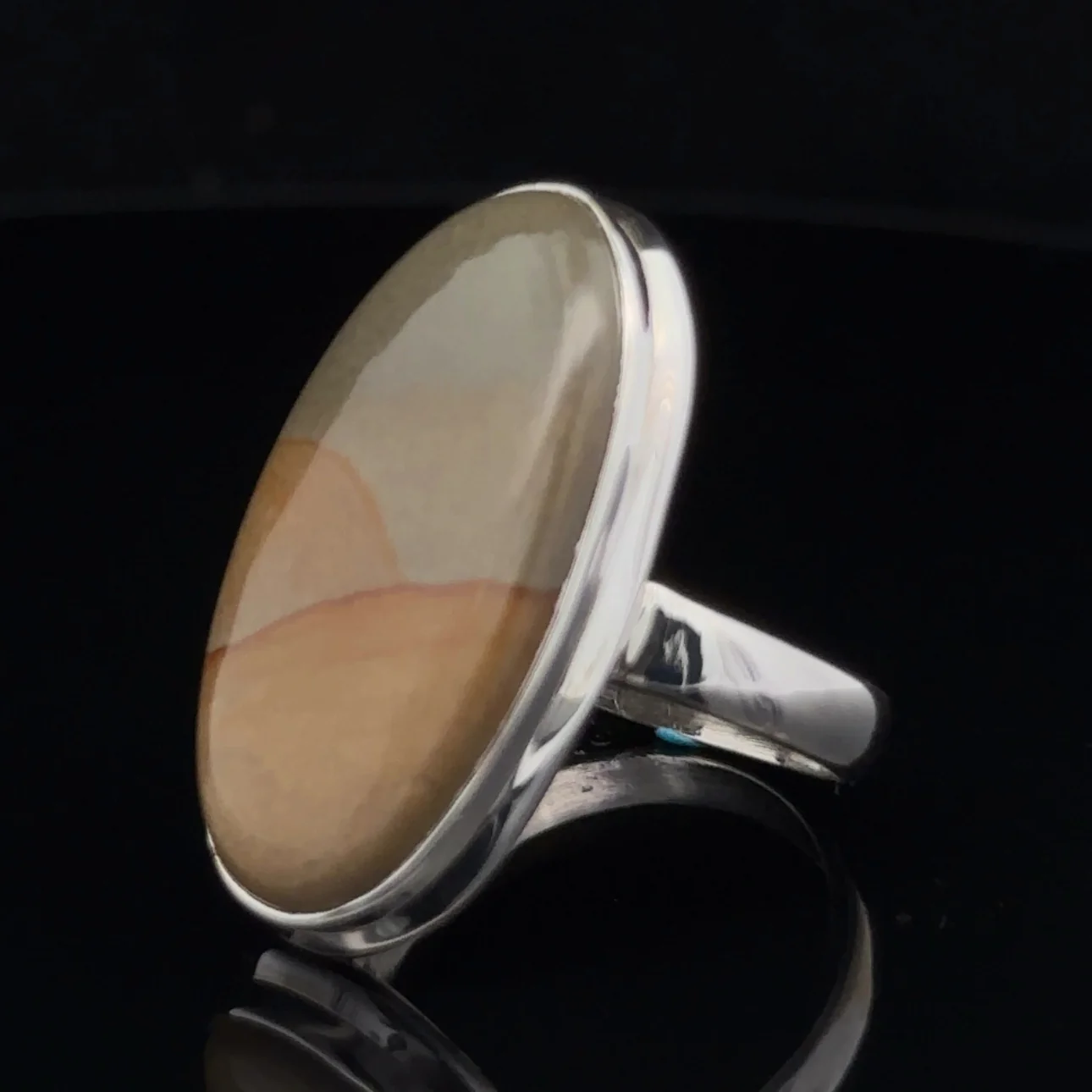 Sterling Silver Wildhorse Picture Jasper Ring Size 10 - Image 3