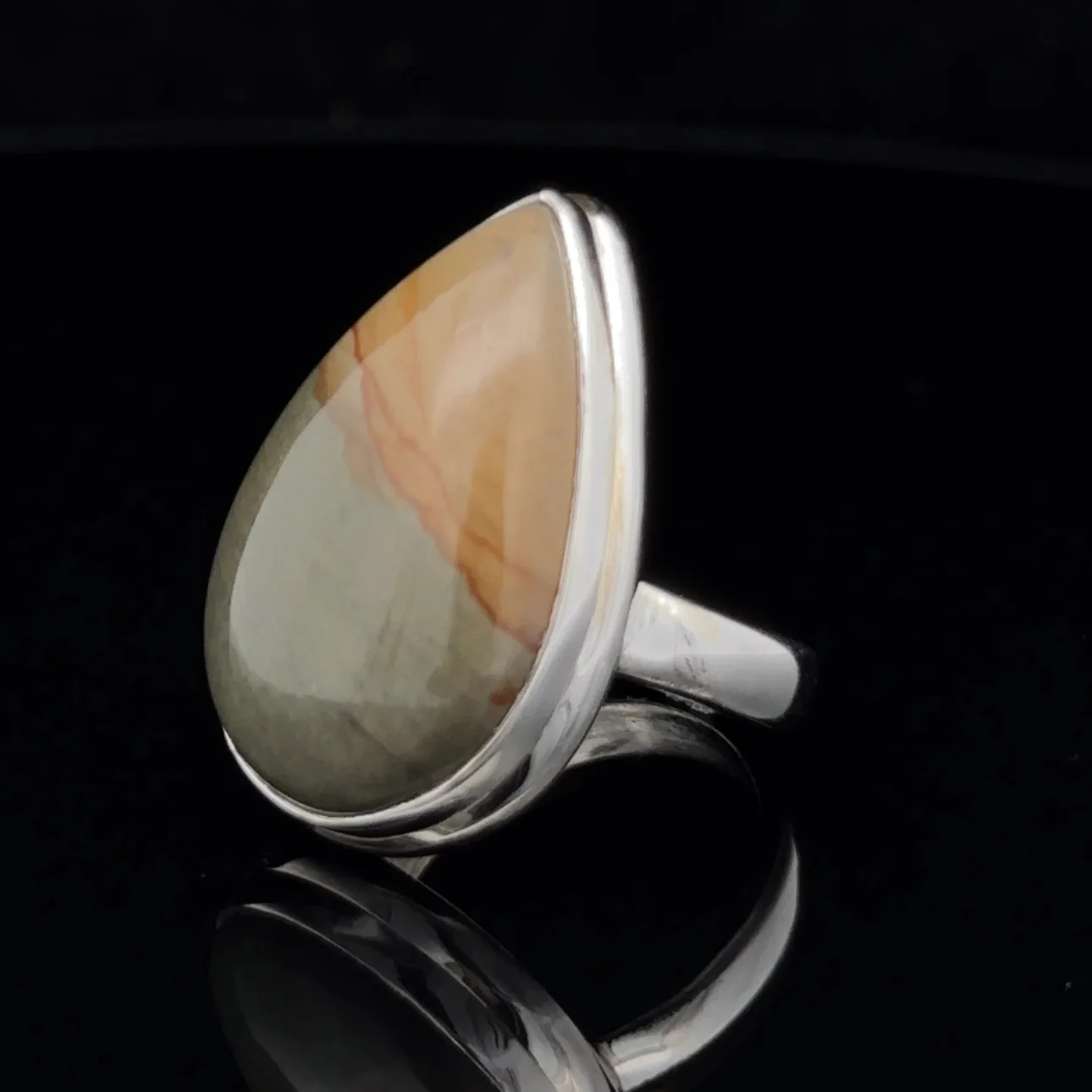 Sterling Silver Wildhorse Picture Jasper Ring Size 5 - Image 3
