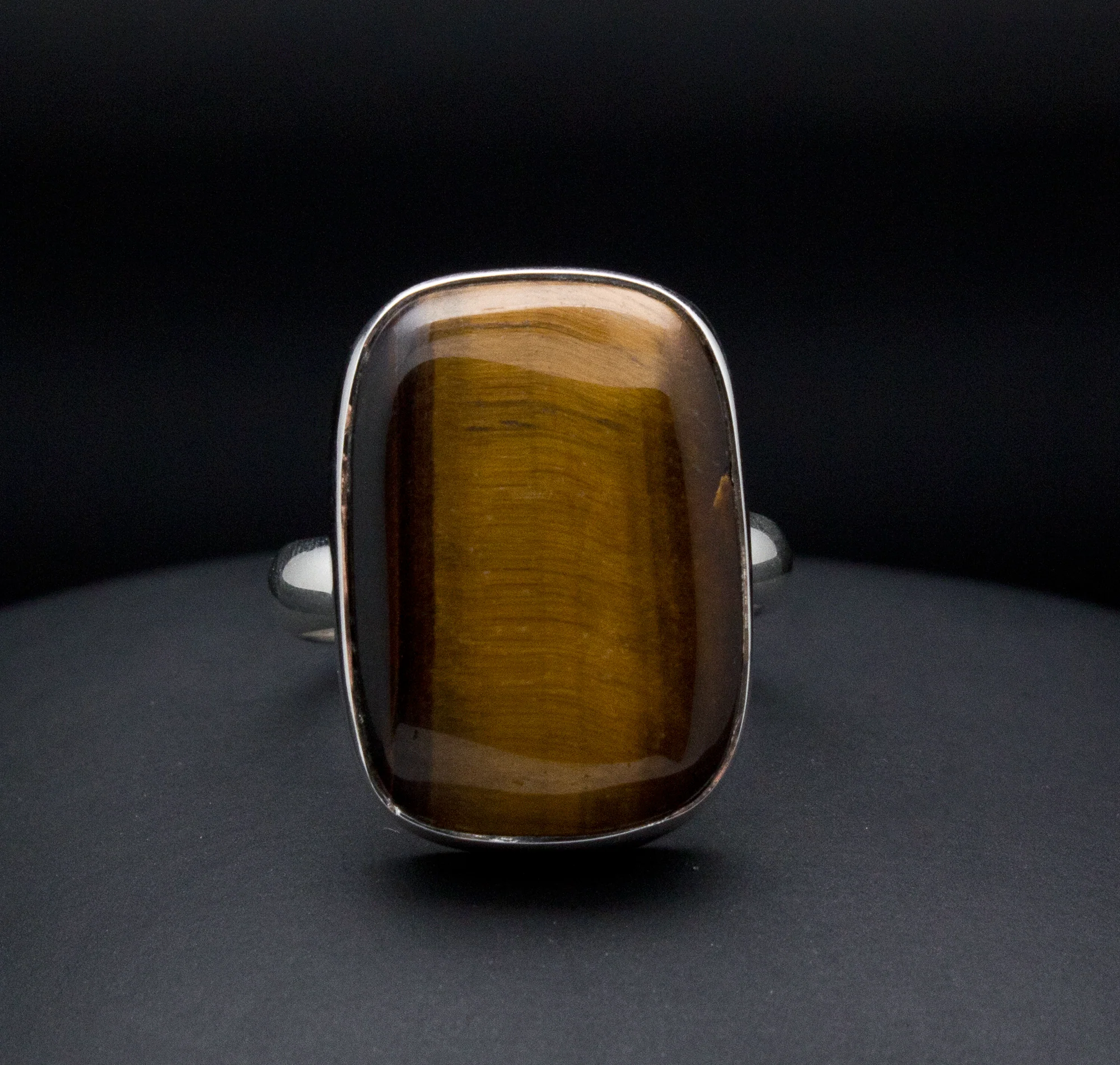 Sterling Silver Yellow Tiger Eye Ring Size 7 - Image 2