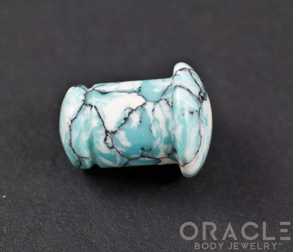 Synthetic Ocean Wave Turquoise Single Flare Plugs - Image 3