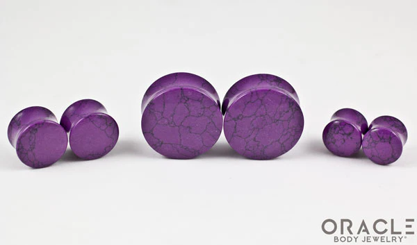 Synthetic Sugalite Double Flare Plugs - Image 2