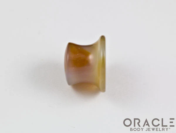 Thunder Egg Agate Mayan Style Flare Plugs - Image 3