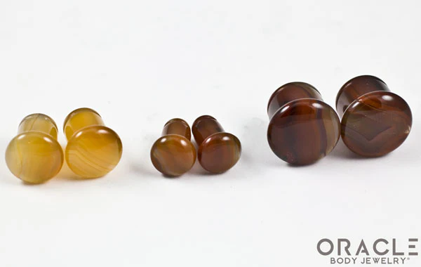 Thunder Egg Agate Single Flare Plugs - Image 2