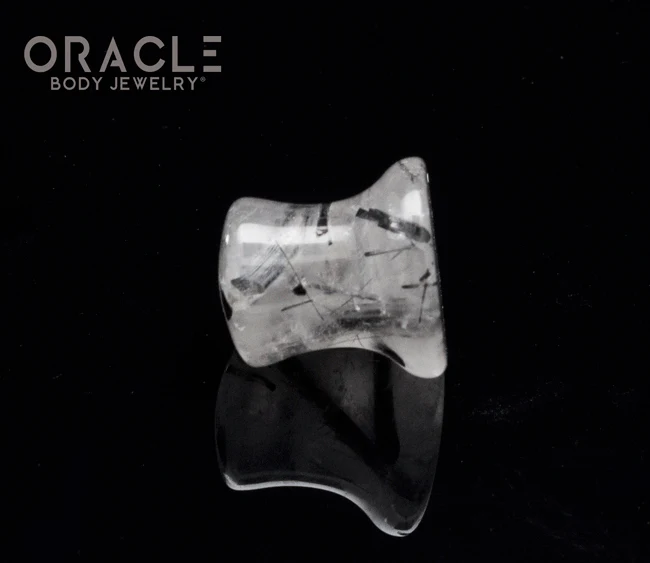 Tourmalated Quartz Mayan Style Flare Plugs - Image 3