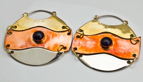 Trilogy Hoops with Amethyst - Image 2