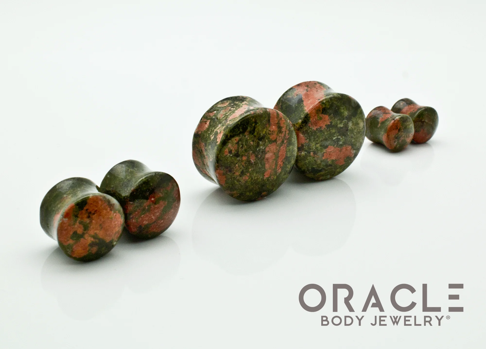 Unakite Double Flare Plugs - Image 2