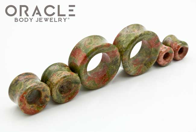 Unakite Eyelets / Tunnels - Image 2