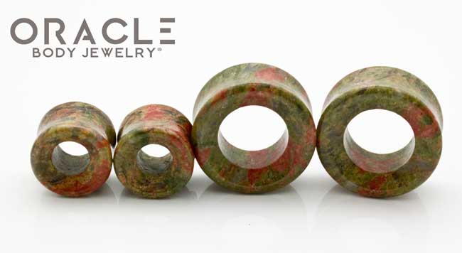 Unakite Eyelets / Tunnels - Image 3