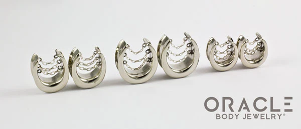 White Brass Saddles with Chains - Image 3