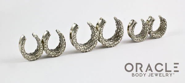 White Brass Saddles with Nugget Texture - Image 3