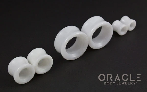 White Onyx Eyelets / Tunnels - Image 2