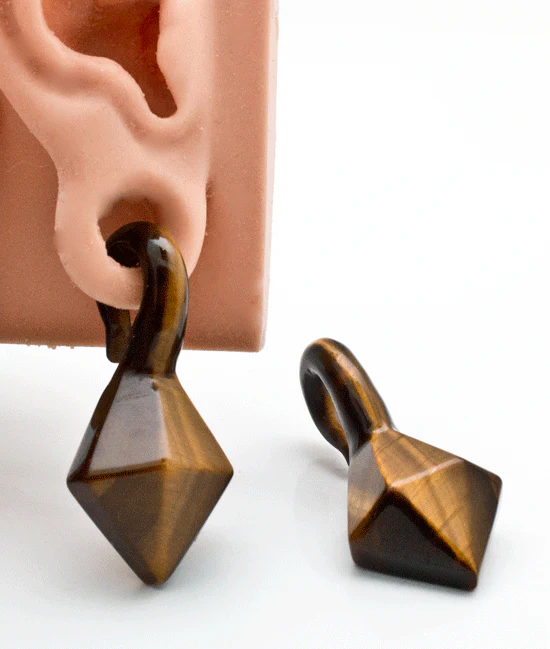 Yellow Tiger Eye Faceted Mini Pear Weights - Image 3