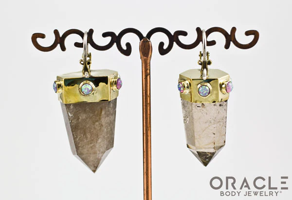 Zuul with Rutilated Quartz Points and Synthetic Pink Opal Accents - Image 2